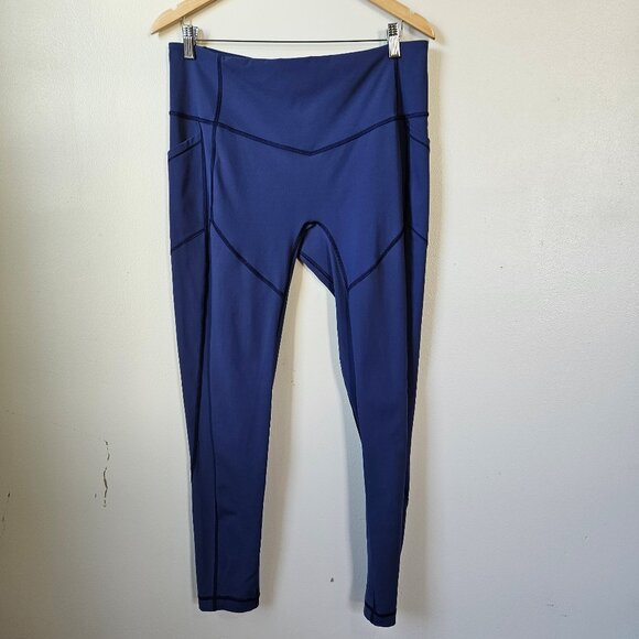 Lululemon All The Right Places Pant II Workout Leggings Emperor Blue Size 14 28" - Picture 1 of 8